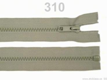 Krampenreißverschluss 75 cm, Beigegrau